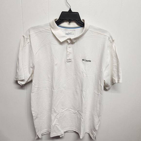Columbia Omni Shade Polo Shirt Mens XL White Performance Golf Outdoor Casual - Picture 1 of 13
